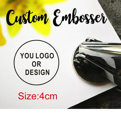 Custom Initials Embosser Stamp – Personalized Book & Wedding Embossing Seal for Address, Library & Gift Branding | Custom Paper Decor Accessory