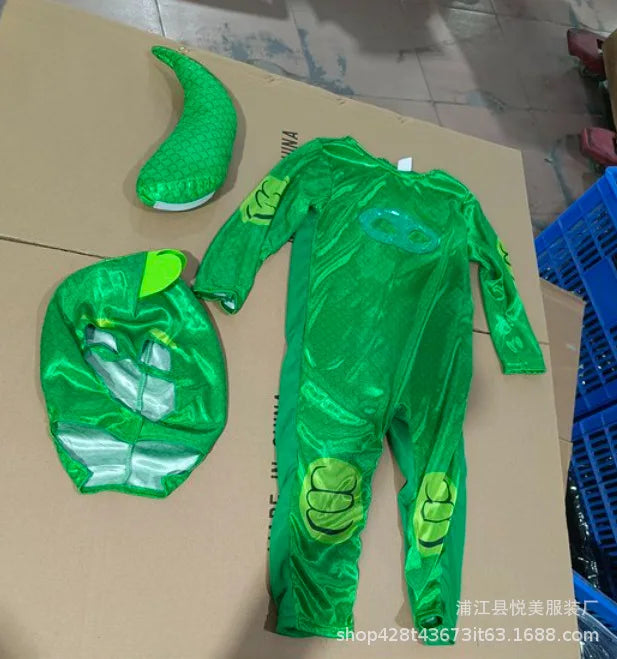 Blue PJ Masks Anime Hero Cosplay Costume with Mask – Boys & Girls Outfit for Halloween, Birthday Party & Gift Wear