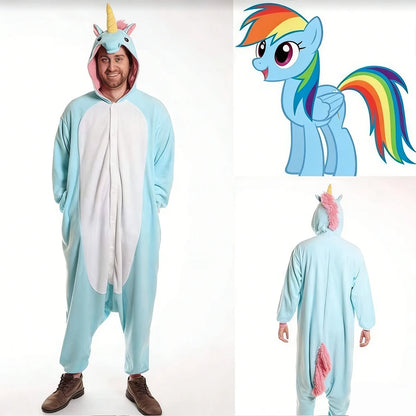 Cute Pig Animal Pajamas Onesie – Kawaii Cartoon Hoodie Jumpsuit, Soft Warm Cosplay Sleepwear for Home, Lounging & Parties