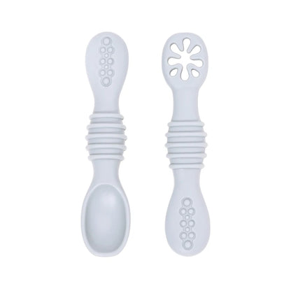 Lot de cuillères d'alimentation en silicone pour bébé – Cuillère douce à double embout pour purées, céréales de riz et sevrage autonome