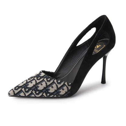 Women's Embroidered Pointed Toe High Heel Sandals Luxury Summer Dress Shoes