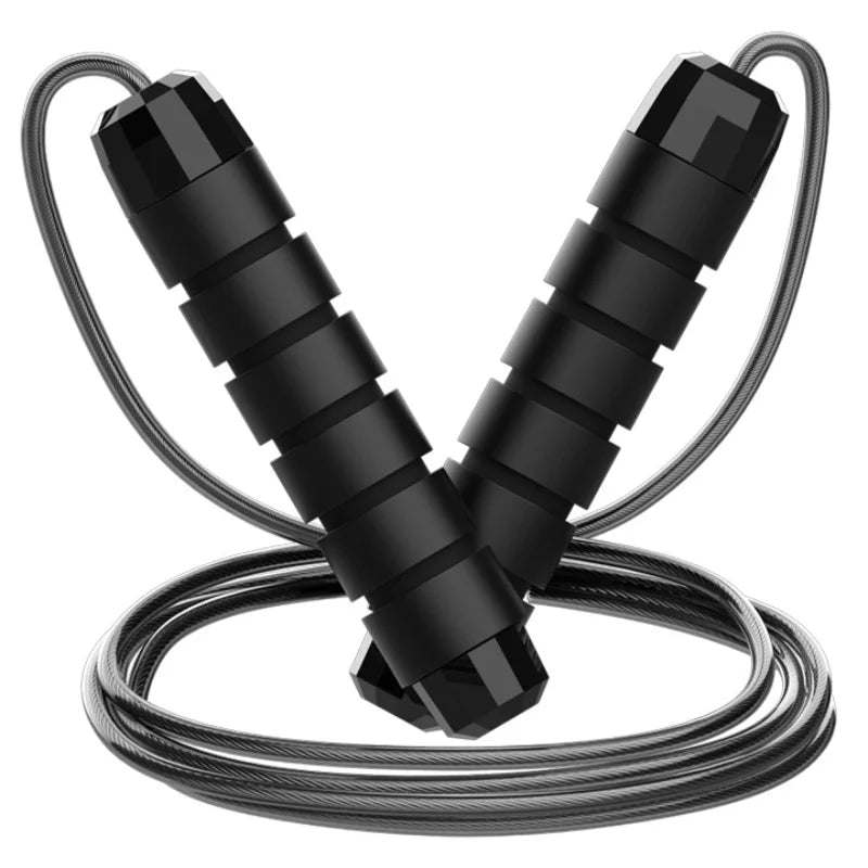 Comba de acero ajustable – Cuerda para saltar sin enredos para fitness, entrenamiento cardiovascular, entrenamientos en casa y equipo deportivo