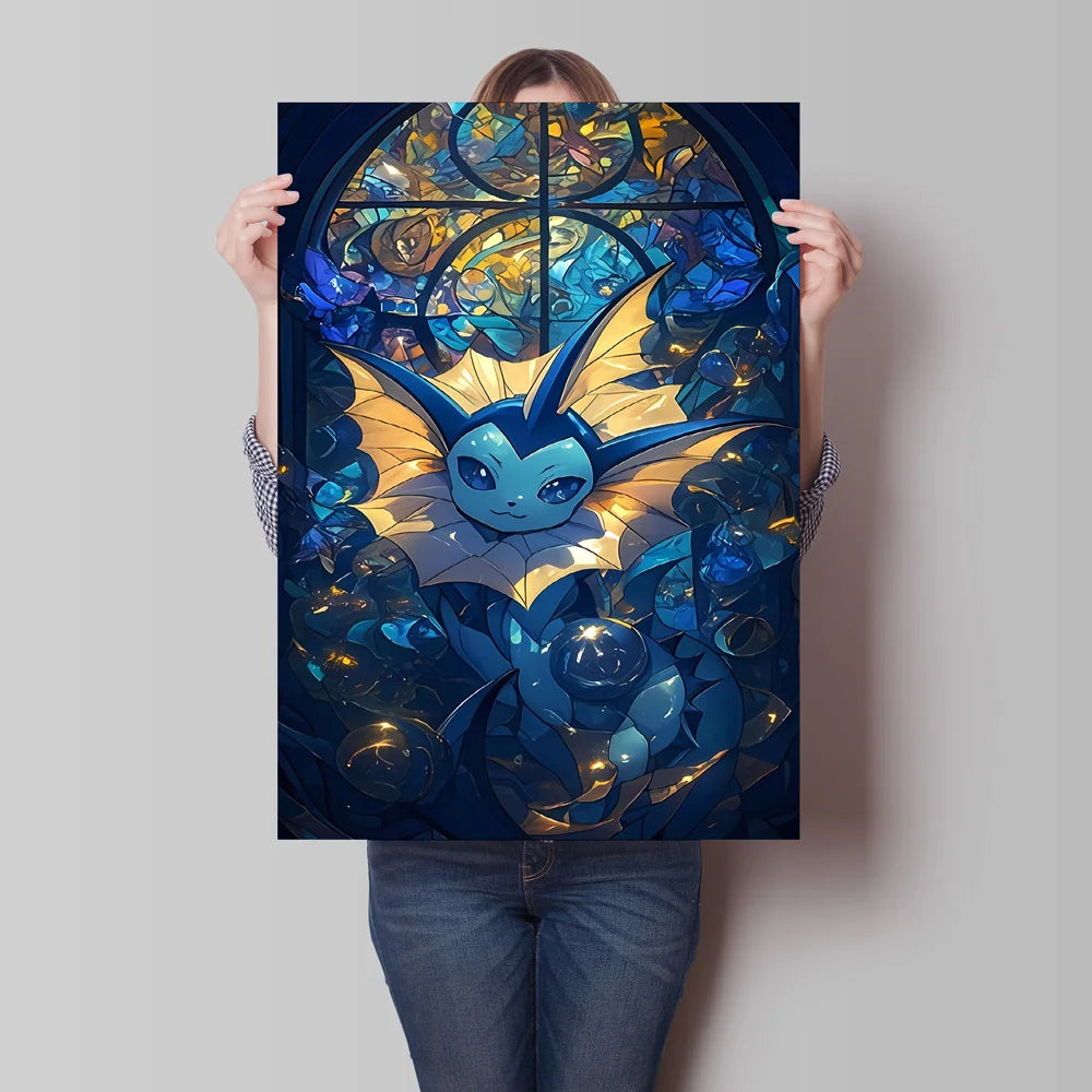 Pokémon Bulbasaur & Pikachu Canvas Wall Art – Bright Garden Themed Cartoon Home Living Room Decor