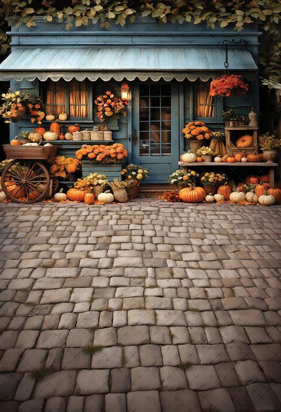 Mehofond Autumn Rustic Barn Photography Backdrop – Pumpkin Harvest Maple Leaf Background for Kids’ Birthday, Portraits, Photo Studio & Party Decor