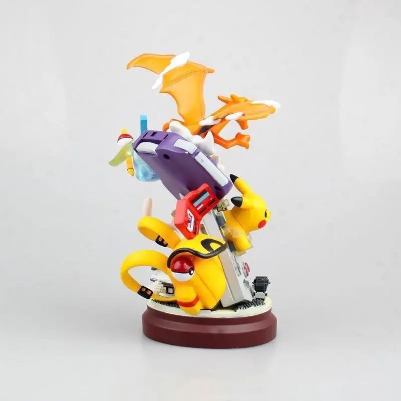 Figura de anime Pokémon de 20 cm – Estatua de PVC de Pikachu, Mew y Charizard para exhibición de mesa, decoración de sala de juegos y regalos para coleccionistas