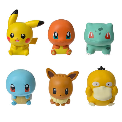 Pokémon Poké Ball Mini Action Figures Set – Pikachu Charmander Bulbasaur Anime Model Toy Gift for Kids