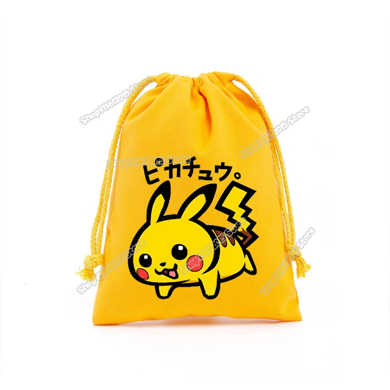 Pokémon Drawstring Storage Bags – Pikachu, Squirtle, Charmander & Charizard Party Gift Pouch