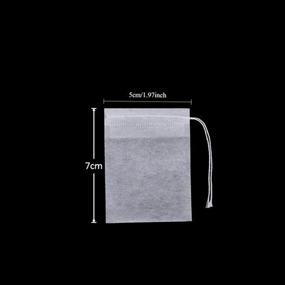 100-1000pcs Disposable Tea Filter Bags – Nonwoven Drawstring Tea Strainer Bags, Single Use Loose Leaf Tea Bags for Coffee, Herbs, Spices & Kitchen Brewing Accessories