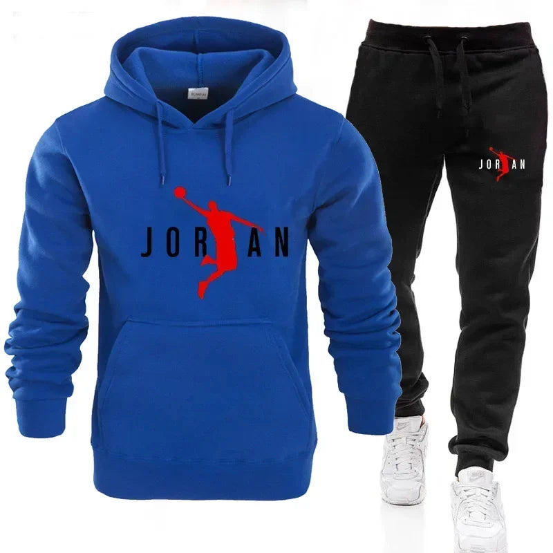 Ensemble de survêtement 2 pièces pour homme – Sweat à capuche et pantalon de jogging, tenue de sport décontractée, mode automne-hiver, tailles S-3XL