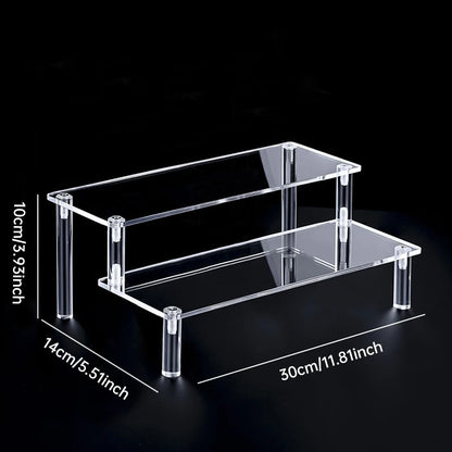 Support d'affichage en acrylique – Présentoir organisateur transparent à 1-5 niveaux pour parfums, poupées, figurines et objets de collection