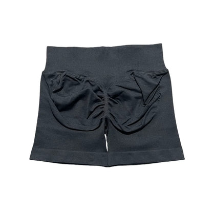 Pantalones cortos de gimnasio sin costuras con efecto Scrunch Butt para mujer – Pantalones cortos de yoga de cintura alta para correr, entrenar, fitness y ropa deportiva