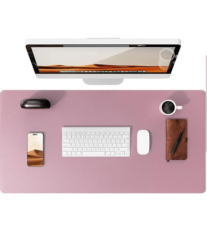 Alfombrilla de escritorio grande de cuero PU - Mouse Pad antideslizante y protector de escritorio para laptop, teclado, oficina y juegos