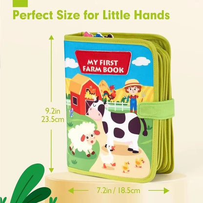Libro de actividades Montessori de animales de granja – Libro de actividades de fieltro para el desarrollo de la motricidad fina y el aprendizaje temprano en niños pequeños