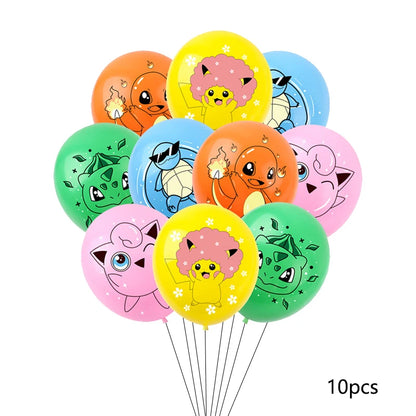 Pokémon Gift Bags – Pikachu Theme Birthday Party Packing Bags for Balloons, Candy, Snacks & Kids Party Favors (Charmander & Squirtle Design)