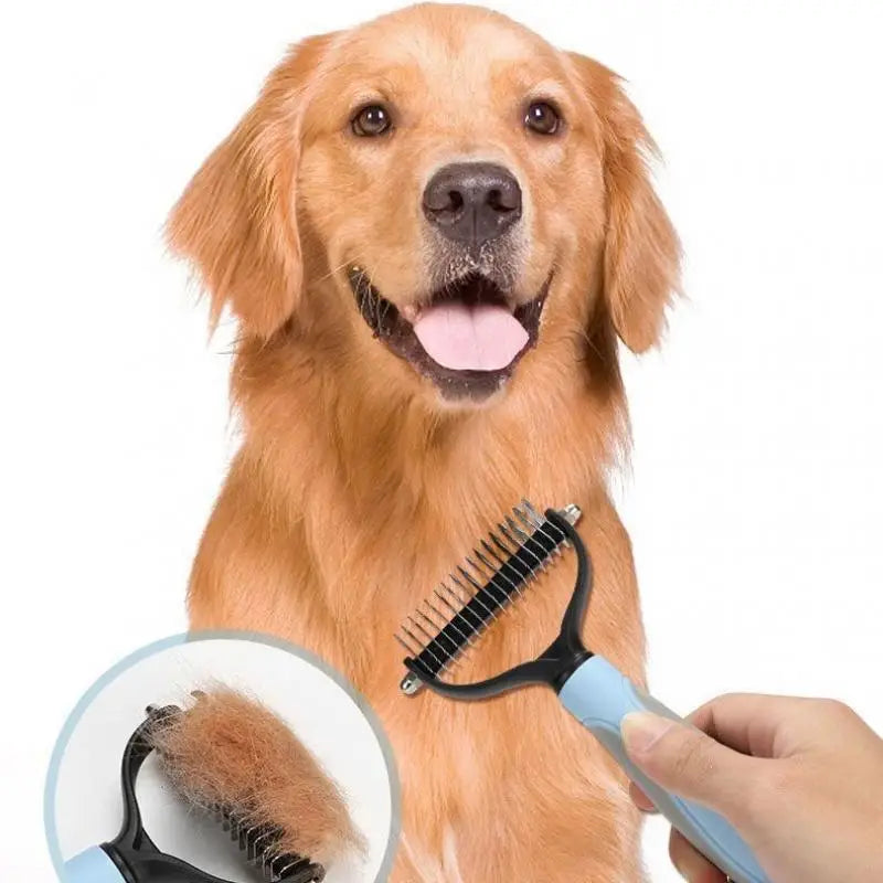 Professional Pet Deshedding Comb Dog & Cat Hair Removal Brush Fur Trimmer Grooming Tool