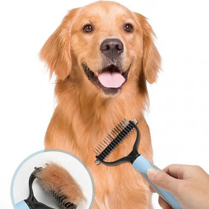 Professional Pet Deshedding Comb Dog & Cat Hair Removal Brush Fur Trimmer Grooming Tool
