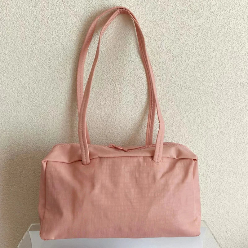 Bolso de hombro tipo tote de nailon de gran capacidad para mujer – Bolso de mano de diseñador de lujo, ligero y versátil para el trabajo, viajes, compras y uso diario a la moda