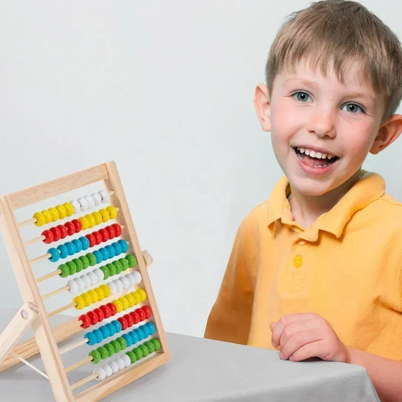Classic Wooden Counting Toy – 100 Beads Montessori Abacus, Preschool Math Learning Toy, Number Arithmetic Practice Board, Early Education Gift for Toddlers