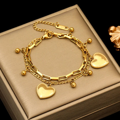 Pulsera de acero inoxidable 316L con dijes de estrellas de mar, luna y estrellas doradas – Cadena de muñeca moderna para mujer, regalo de joyería para fiestas