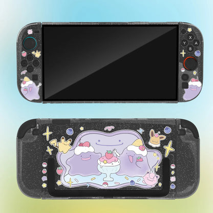 Coque de protection Pokémon Switch 2 – Étui rigide mat motif Métamorph avec prise en main souple pour console de jeu compatible avec la station d'accueil