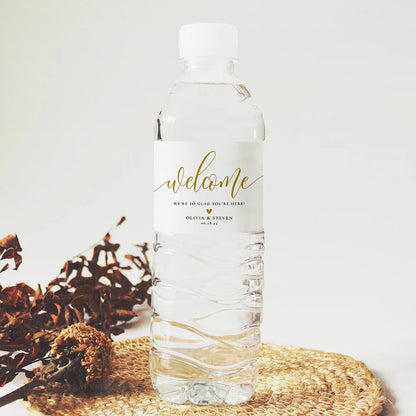 Personalized Wedding Water Bottle Labels – Custom Thank You Stickers for Bridal Shower, Birthday Party & Wedding Welcome Gifts | Event Decor