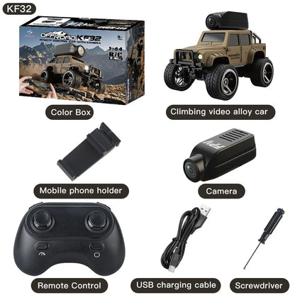 1:64 Mini RC Car with Camera – 2.4G Remote Control Racing Stunt Car with WiFi App Control for Kids