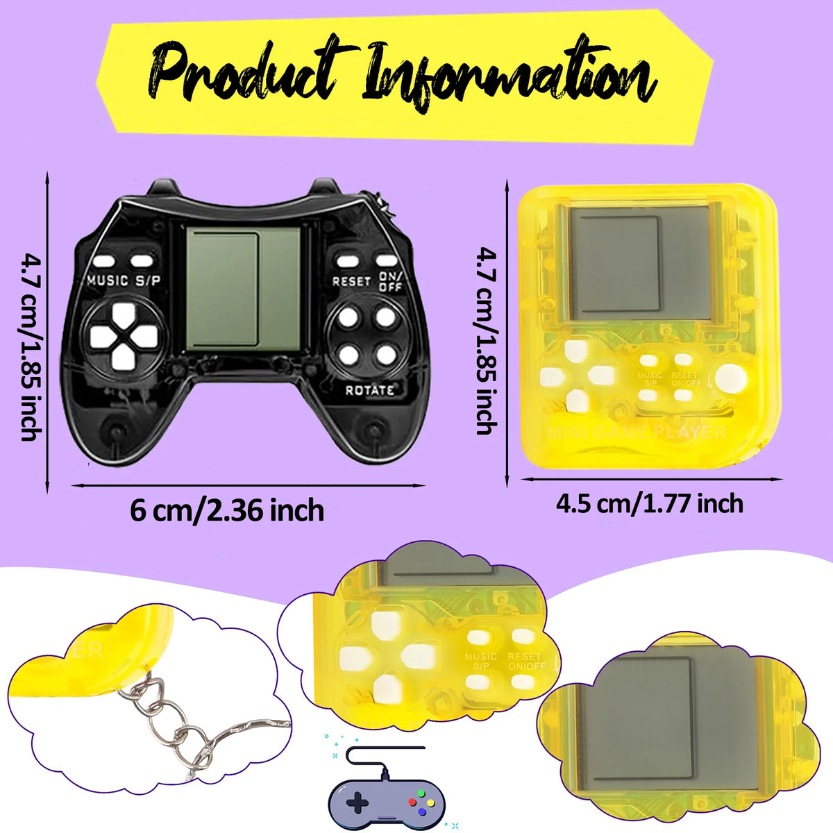 6–48PCS Video Game Party Favors – Classic Game Console Controller Keychains, Joypad Souvenirs for Birthday, School, Valentine’s Day & Gift Bags