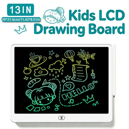 8/11/13/16-Inch LCD Writing Tablet for Kids – Reusable Handwriting Pad, Drawing & Painting Board, Educational Learning Toy for Boys and Girls