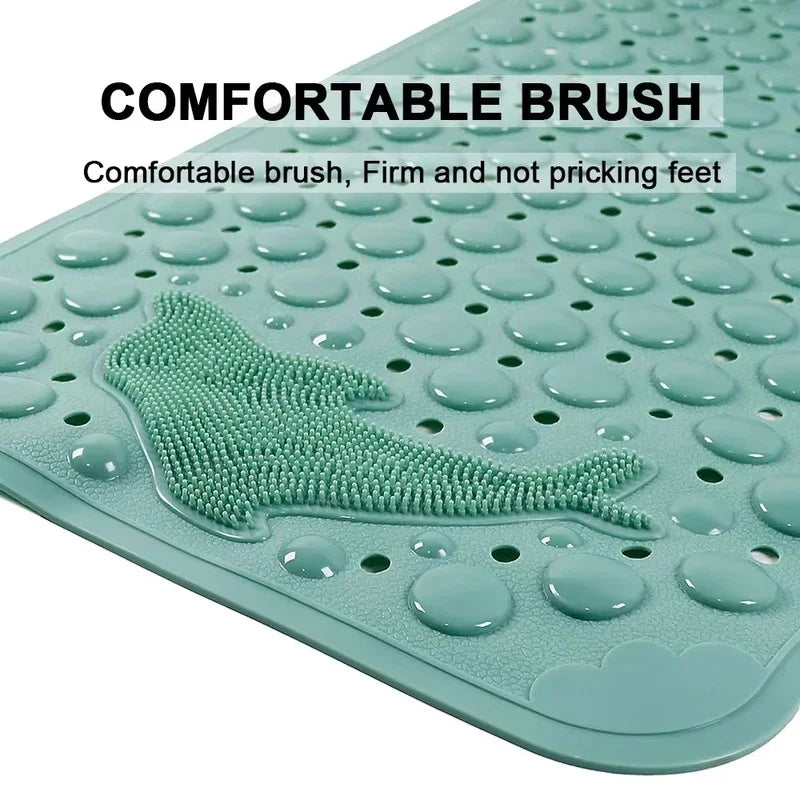 Dolphin PVC Bath Mat 35x70cm – Non-Slip Bathroom Shower Rug with Massage Texture for Bathtub & Floor