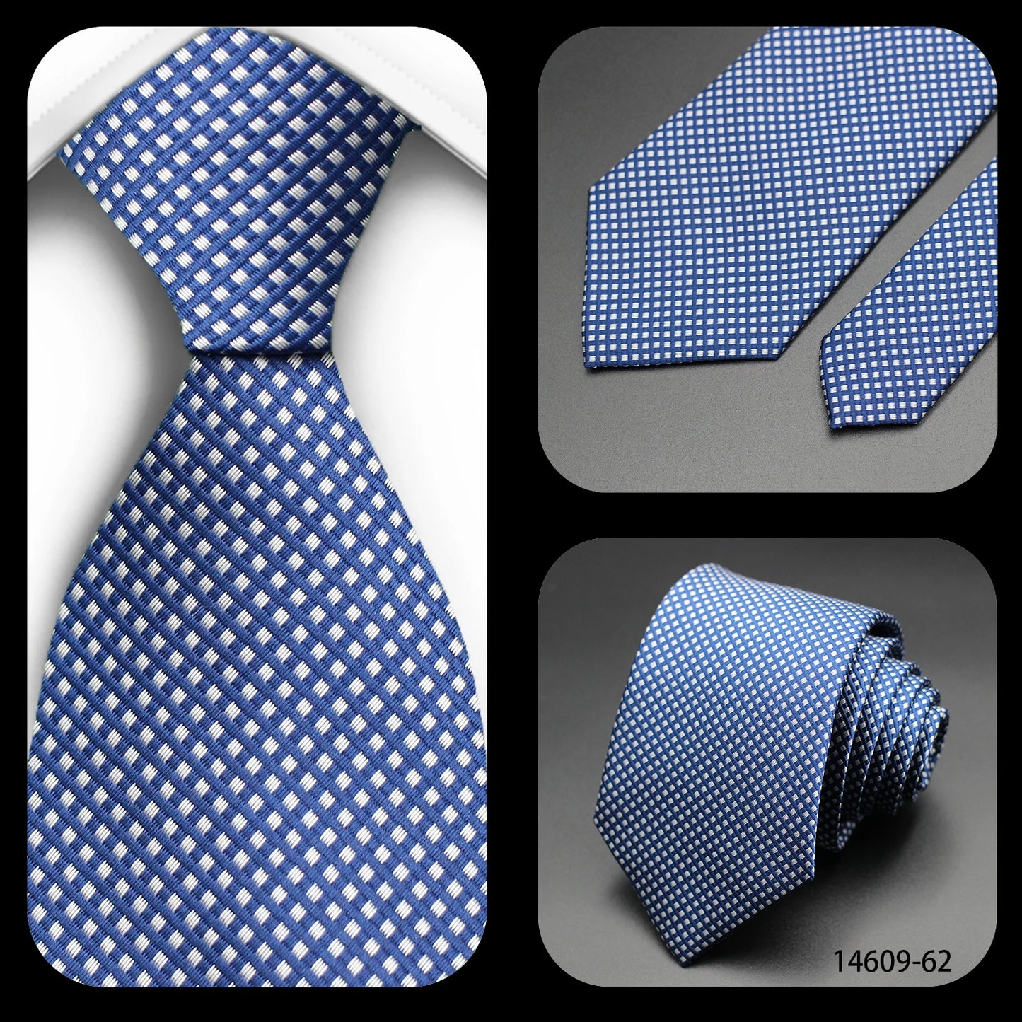 Corbata Floral de Puntos para Hombre – Corbata Casual de Moda Azul Roja Amarilla para Negocios, Bodas y Ocasiones Formales | Accesorio de Regalo