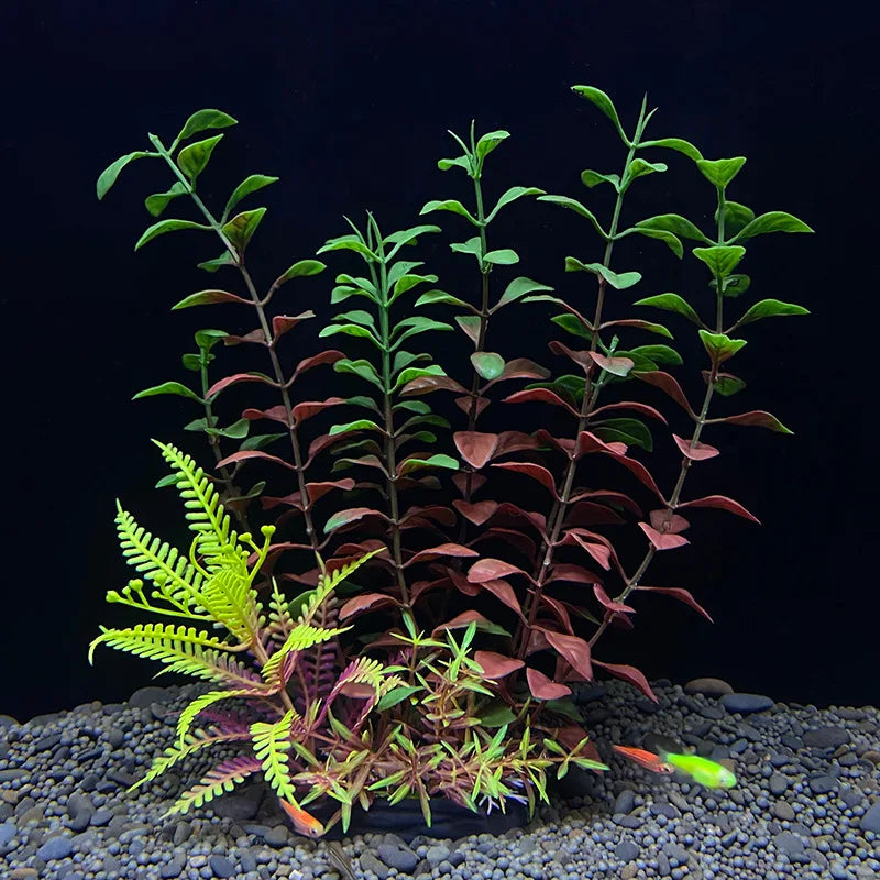 Artificial Aquarium Plants – Plastic Aquatic Underwater Plants for Fish Tank Decoration, Aquascaping & Aquarium Accessories