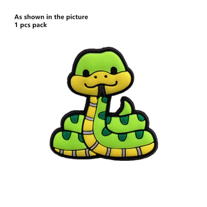 1PC Cartoon Animal Shoe Charm – Cute PVC Clog Pins with Duck, Penguin, Frog, Bear & Pig Designs, Funny Shoe Decorations