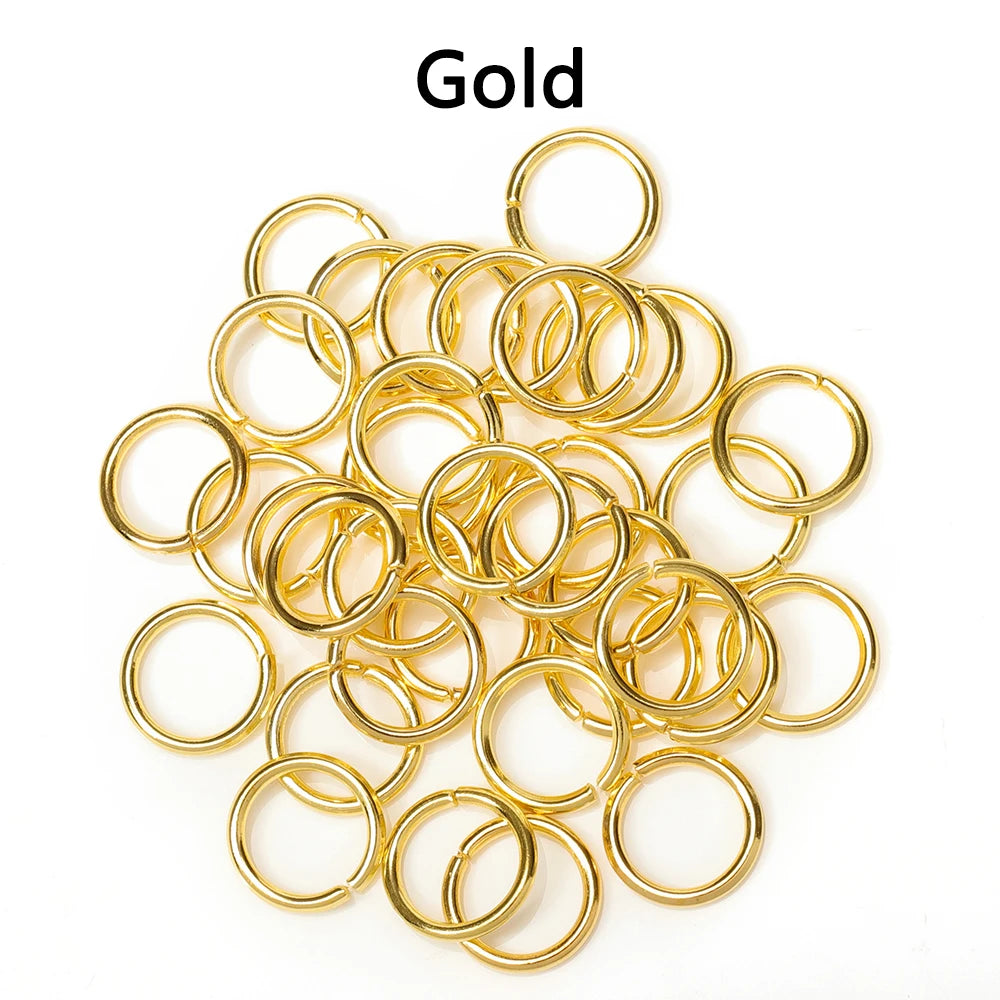 200-Piece Open Jump Rings Connectors Set – Metal Split Rings for DIY Necklaces, Bracelets, Earrings, Pendants & Jewelry Making Crafts