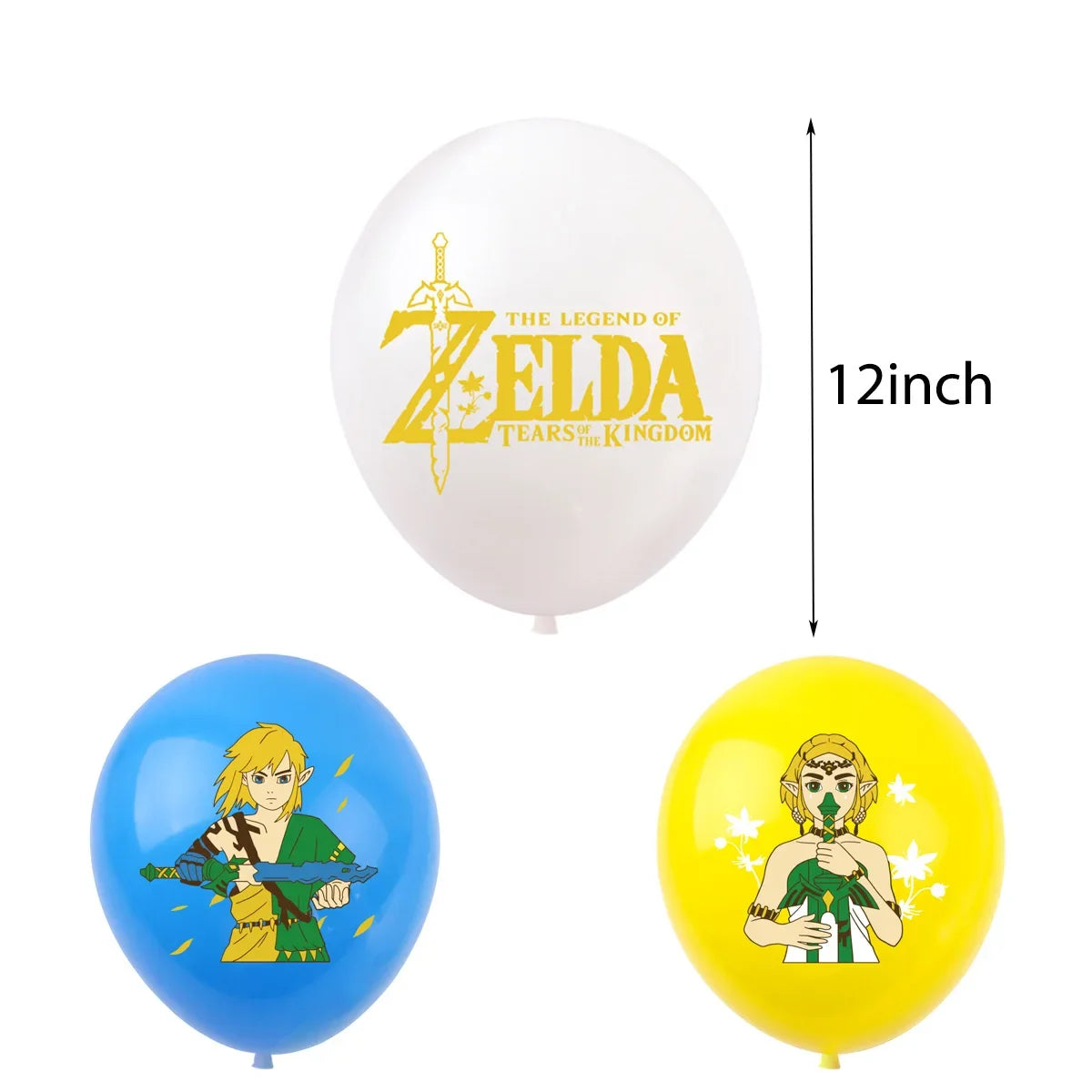 The Legend of Zelda Party Decorations – Birthday Balloons Set (Latex & Foil) Theme Event Cake & Party Supplies
