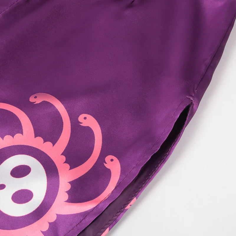 One Piece Boa Hancock Cosplay Costume – Purple Kimono Cheongsam Dress & Cloak