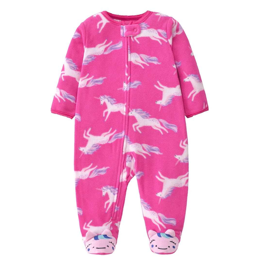 2026 Unisex Baby Fleece Romper – Warm Winter Jumpsuit for Newborn Boys & Girls, Soft Infant Clothing for Babies & Toddlers