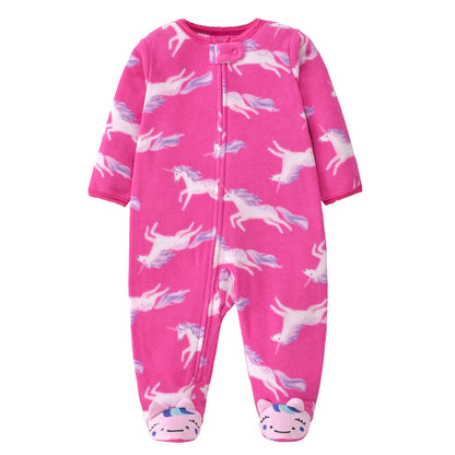 2026 Unisex Baby Fleece Romper – Warm Winter Jumpsuit for Newborn Boys & Girls, Soft Infant Clothing for Babies & Toddlers