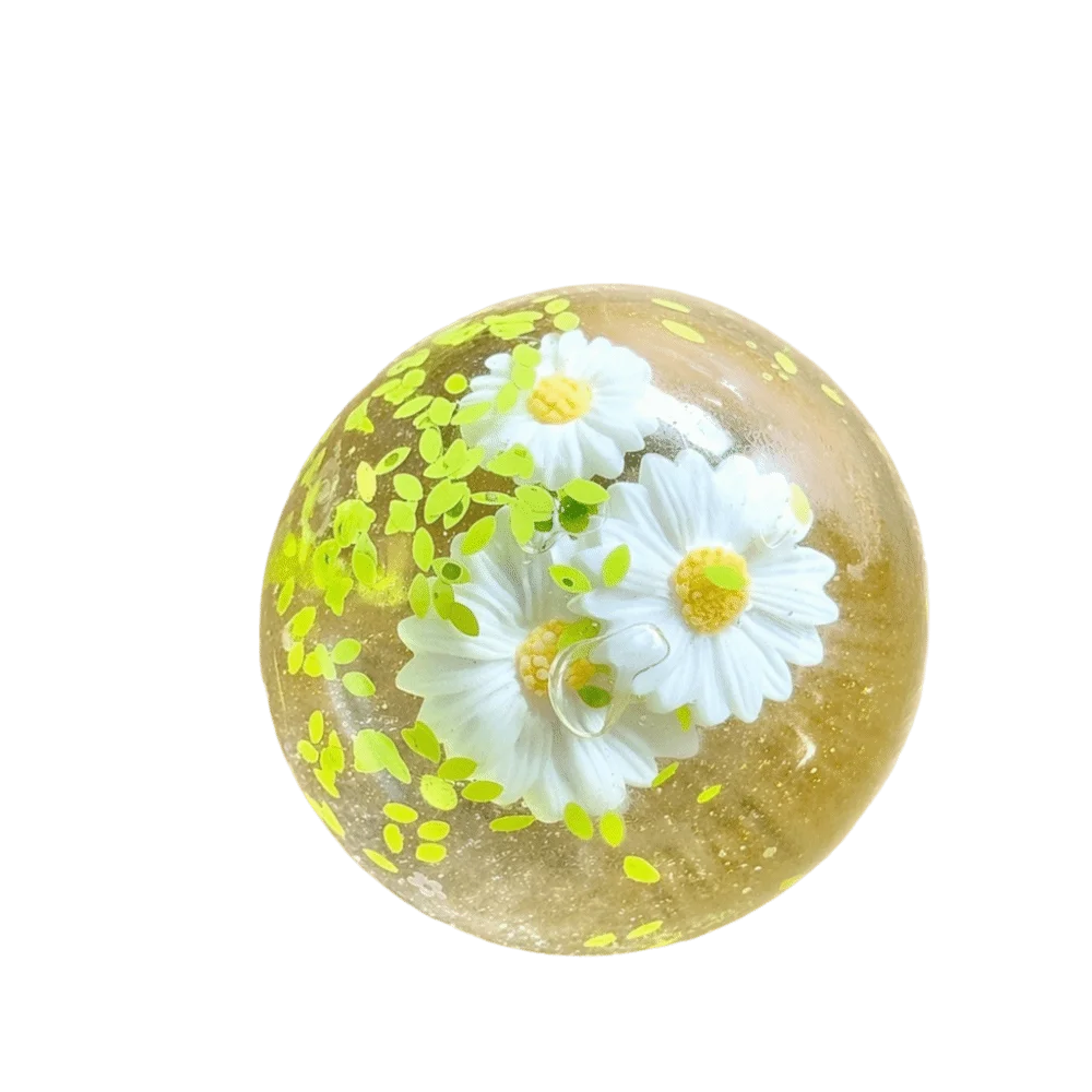 Blue Coconut Oil Squishy Ball – Soft Transparent Quick-Rebound Squeeze Toy, Slow Rising Stress Relief Maltose Squishy Fidget Toy