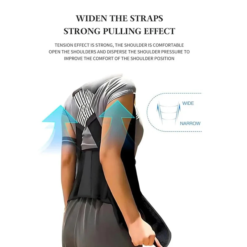 Ceinture correctrice de posture réglable – Soutien d'épaule respirant pour femmes, étudiants et enfants, soutien d'alignement du dos