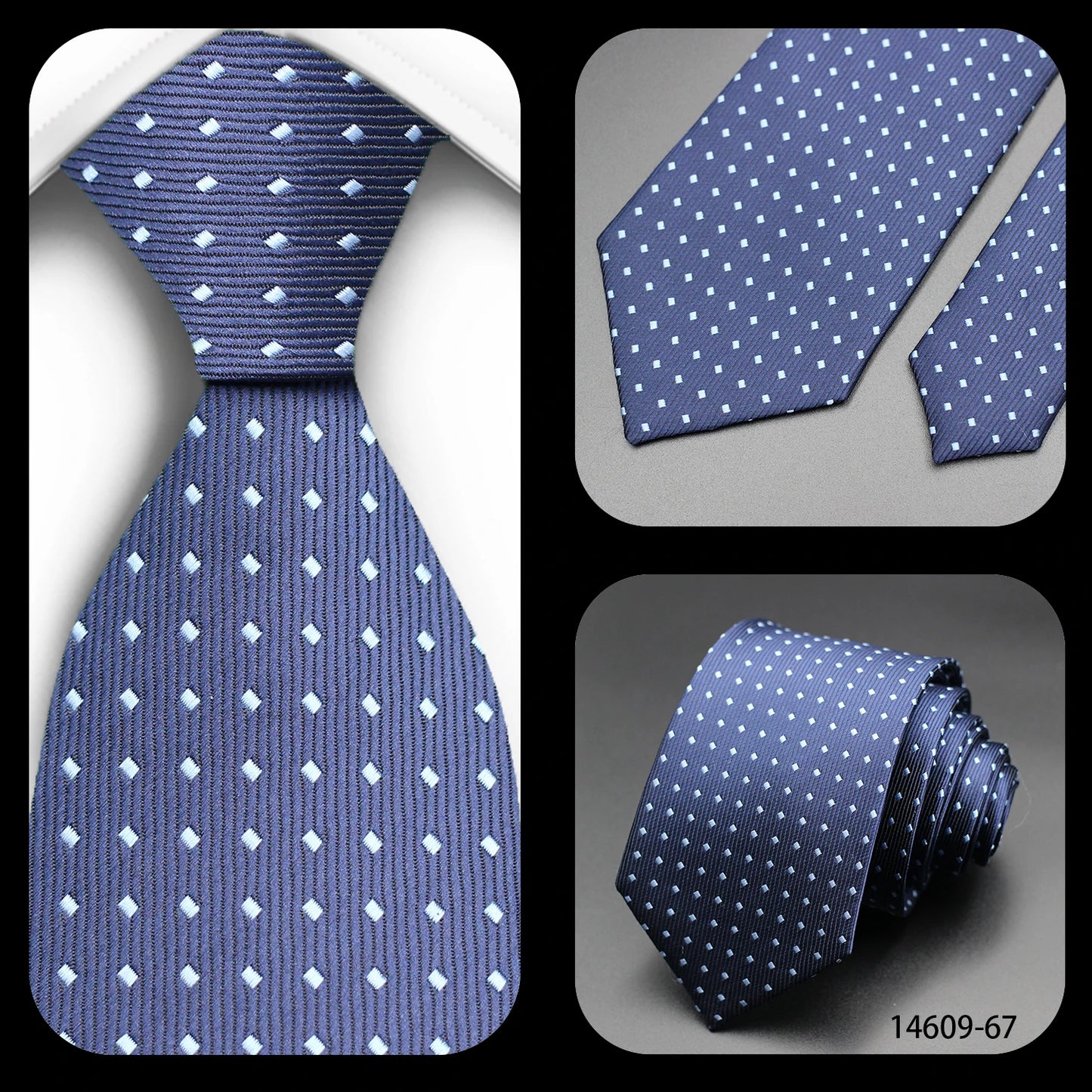 Corbata Floral de Puntos para Hombre – Corbata Casual de Moda Azul Roja Amarilla para Negocios, Bodas y Ocasiones Formales | Accesorio de Regalo