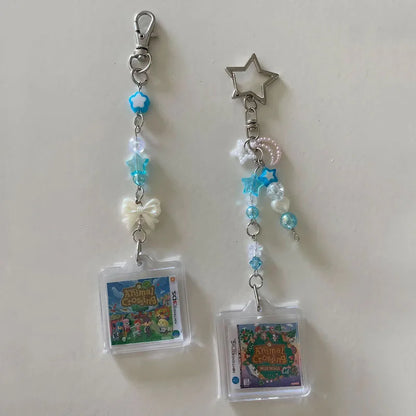 Handmade Animal Crossing Beaded Keychain – Cute Game Character Bag & Key Accessory