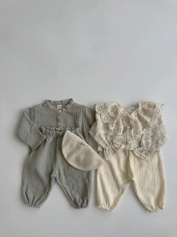 Pantalones de Bebé de Algodón Orgánico – Pantalones Suaves de Muselina Estampados para Recién Nacidos y Niños Pequeños, Parte de Abajo Informal y Adorable para Usar en Primavera, Verano, Otoño e Invierno