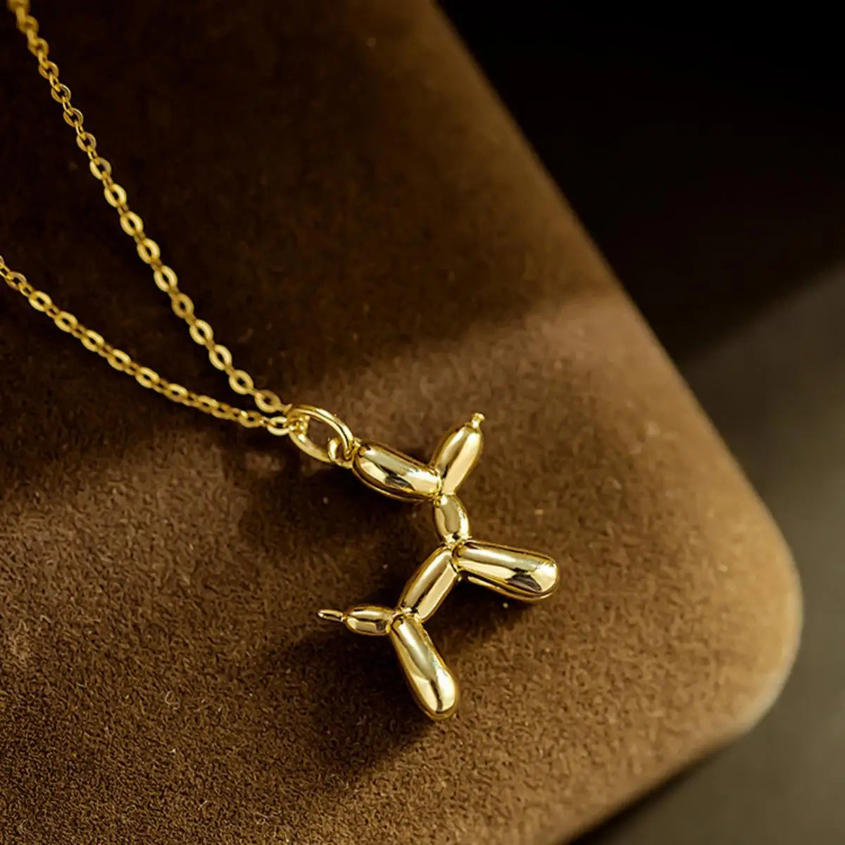 Stainless Steel Balloon Dog Pendant Necklace for Women – Trendy Cute Funny Clavicle Chain, Unique Birthday Gift Fashion Jewelry