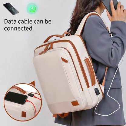 Unisex Lightweight Travel Backpack – Business Trip & Short-Distance Carry Bag with Laptop Storage, School Backpack & Multi-Purpose Organizer