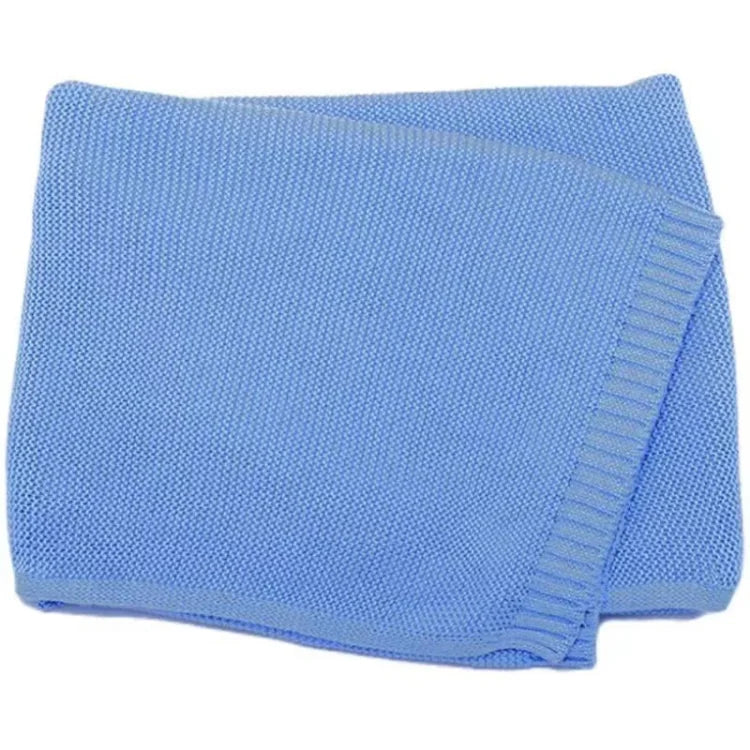 Personalized Baby Knitted Blanket – Custom Name Cotton Newborn Wrap for Winter Warmth & Comfort