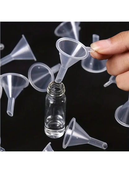 Lot de Mini Entonnoirs 5/10/20/30 pièces – Petits Entonnoirs de Transfert en Plastique pour Parfum, Huiles Essentielles, Épices, Poudre, Art du Sable, Bouteilles de Laboratoire & Projets de Bricolage