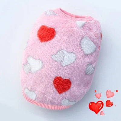 Cute Winter Dog Vest – Warm Soft Flannel Puppy Puffer Jacket for Small Dogs & Cats, Cozy Pet Sweater Clothing in XXS