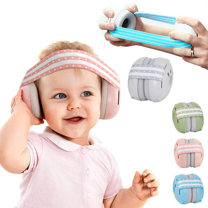 Cache-oreilles réducteurs de bruit pour bébé – Casque de protection auditive réglable pour nourrissons et tout-petits, sommeil, voyage et événements bruyants