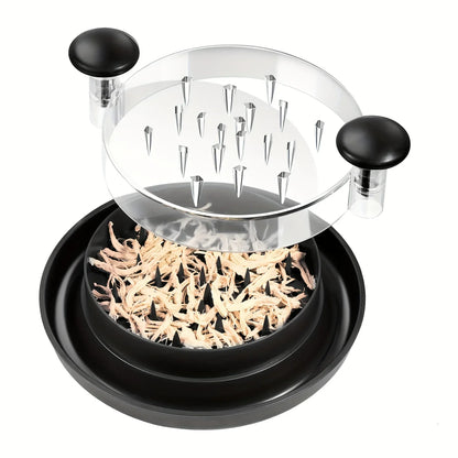 Upgraded Rotating Food Shredder with Transparent Cover – Large Anti-Slip Manual Chopper for Chicken, Beef, Cabbage & Vegetables