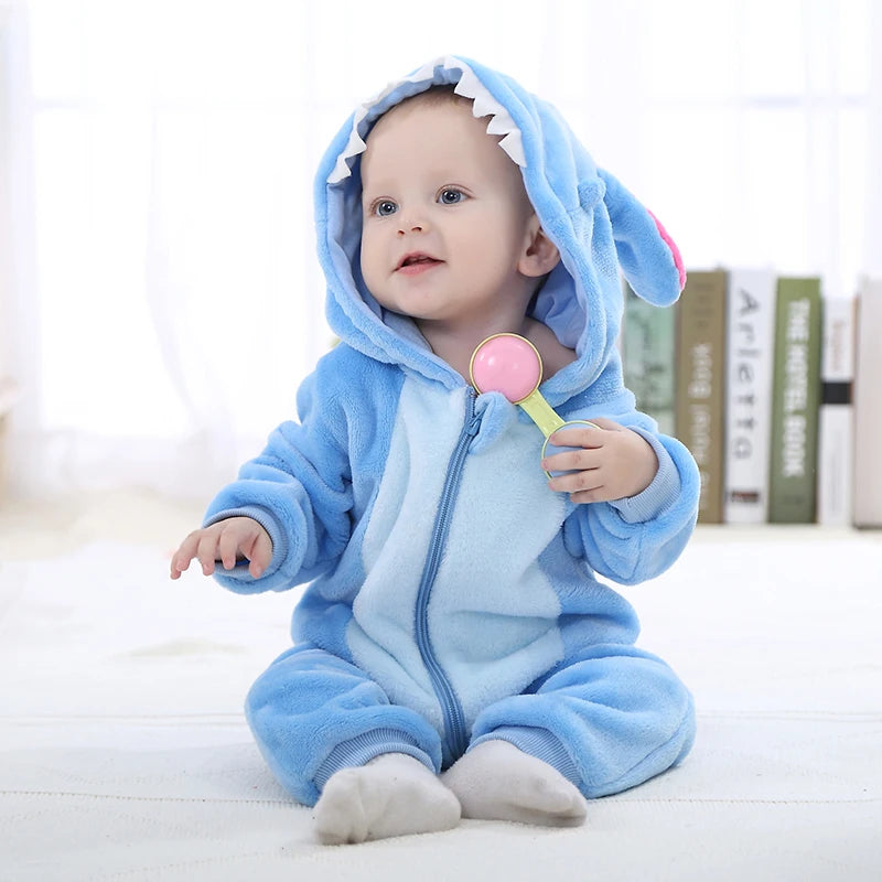 Nemo Baby Romper Onesie – Cute Hooded Cartoon Pajamas & Cosplay Costume for Newborn Boys & Girls
